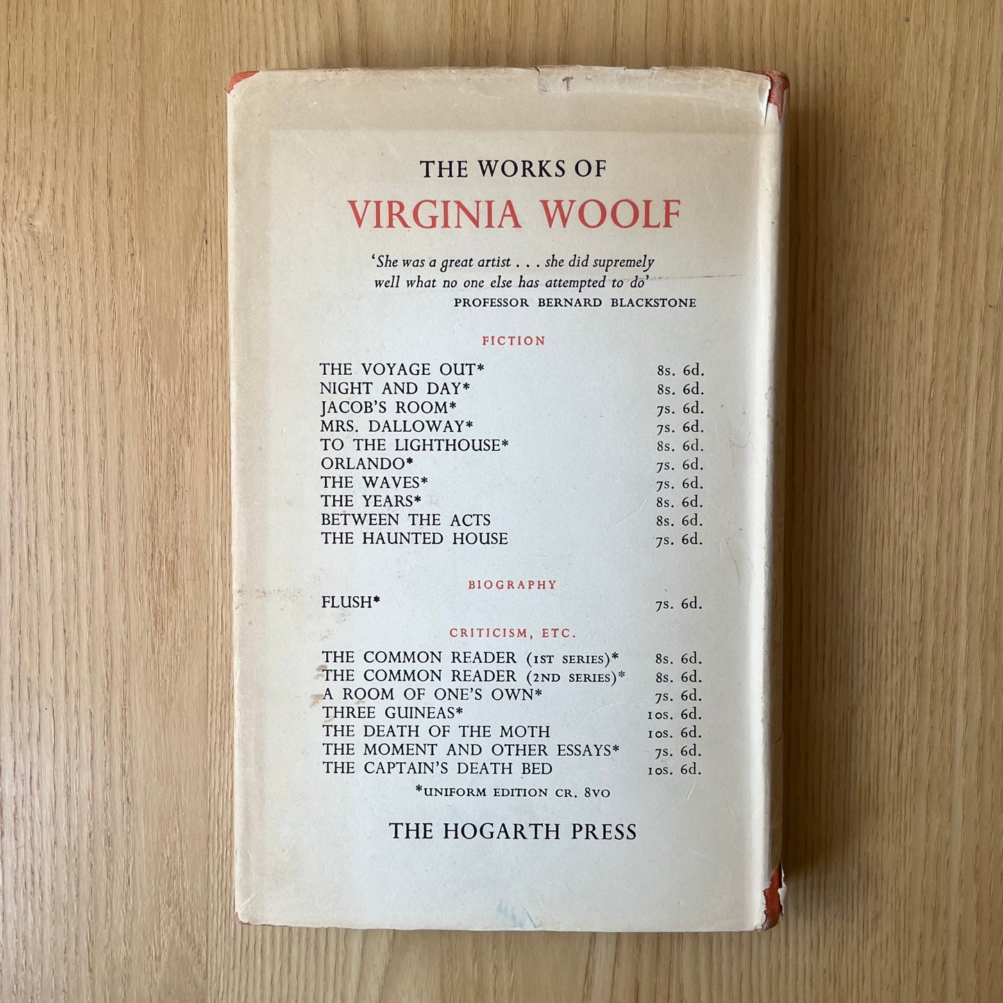 Woolf, Virginia. A Writer's Diary. Edited by Leonard Woolf. The Hogarth Press, 1953. UK First edition.
