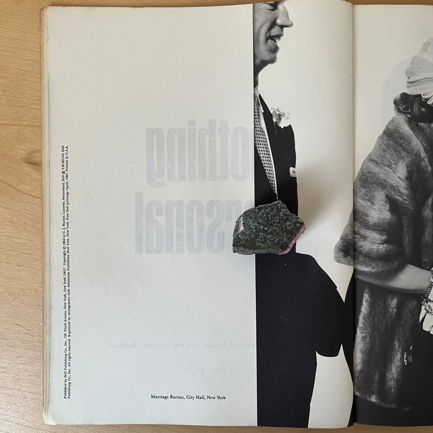 Avedon, Richard & Baldwin, James. Nothing Personal. Dell books. First paperback printing, 1965. Unpaginated. In good condition.