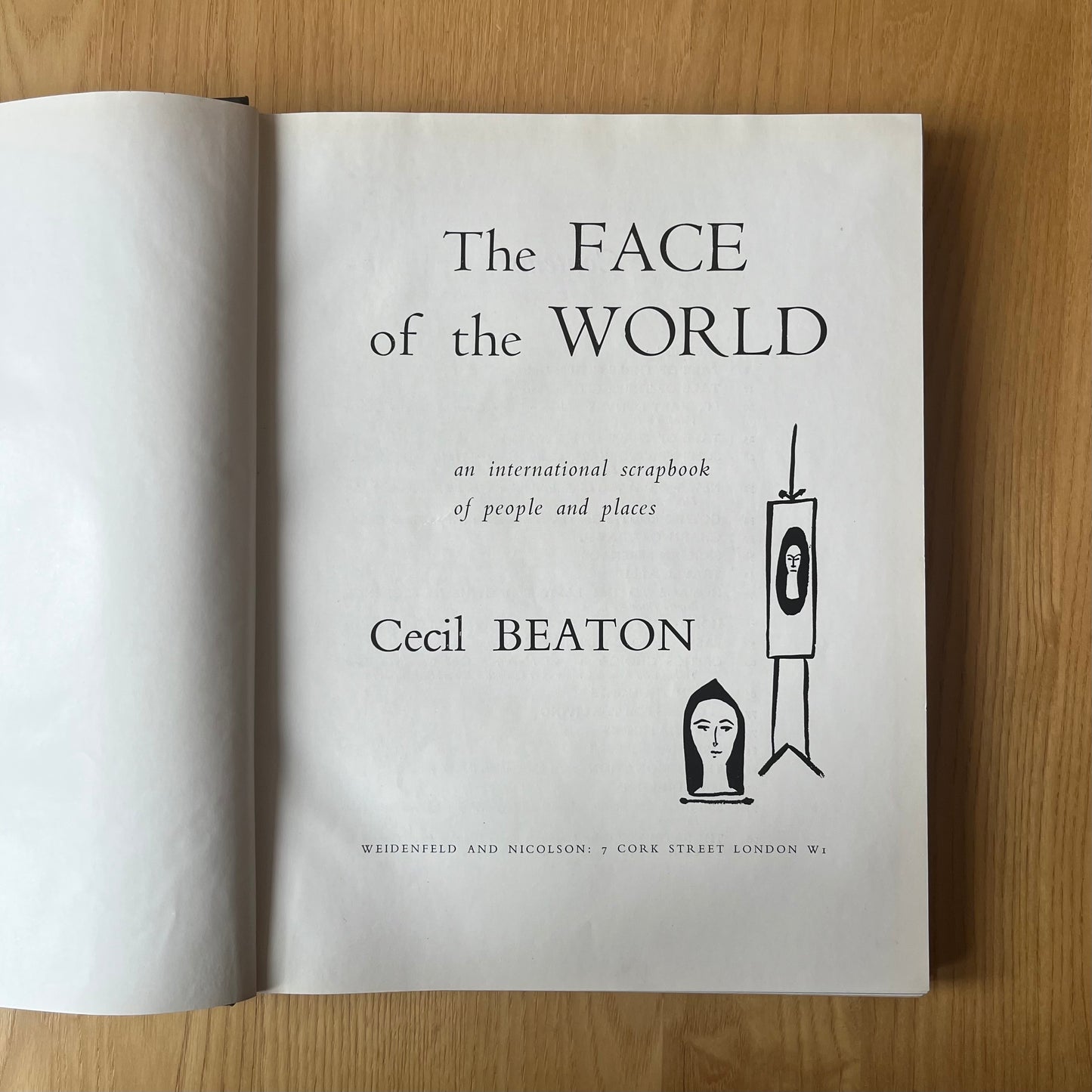 Beaton, Cecil. The Face of Another World. London: Weidenfeld & Nicolson, 1957. First edition hardcover with unclipped dust jacket in VG condition. 240 pp.