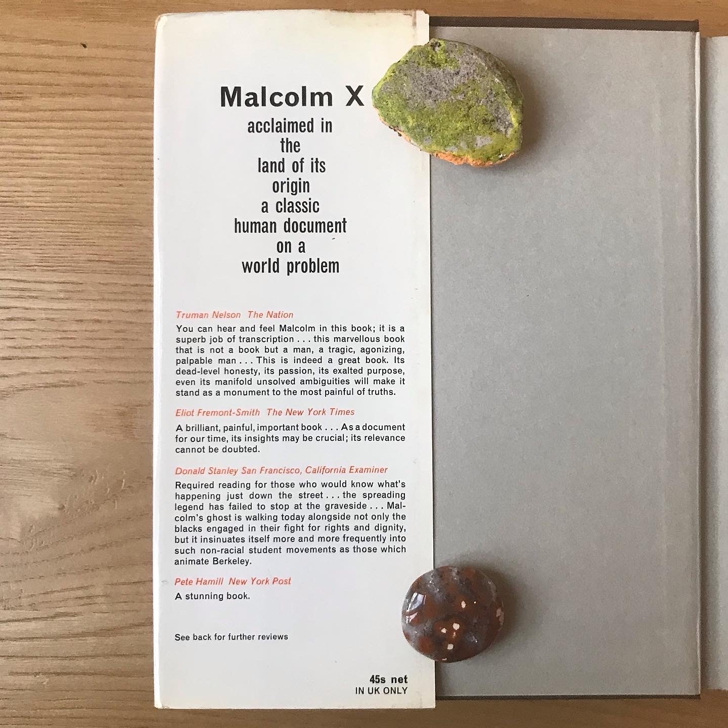 THE AUTOBIOGRAPHY OF MALCOLM X. London: Hutchinson & Co, 1966. 462 pp. FIRST UK EDITION. [currently not for sale]
