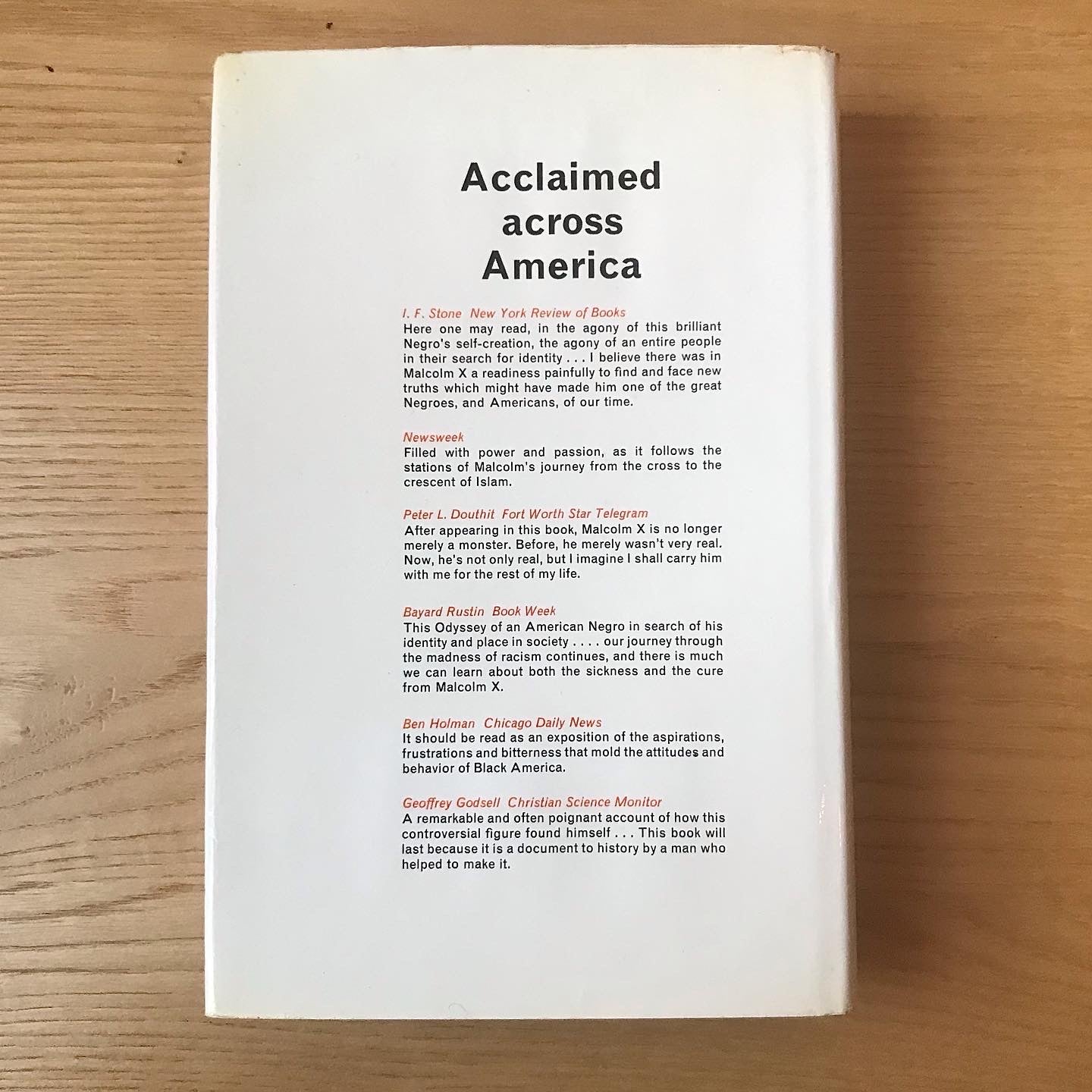 THE AUTOBIOGRAPHY OF MALCOLM X. London: Hutchinson & Co, 1966. 462 pp. FIRST UK EDITION. [currently not for sale]