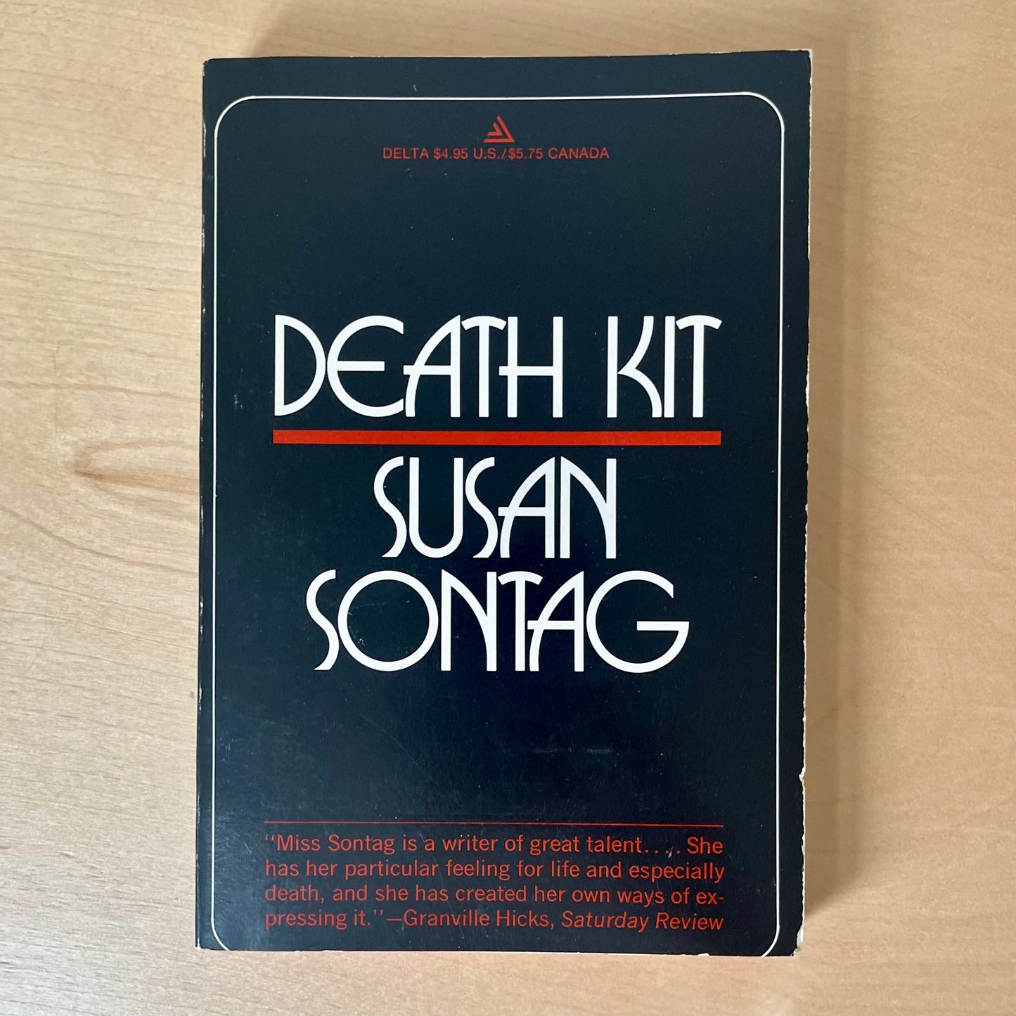 Sontag, Susan. Death Kit (1967). Farrar, Straus and Giroux, reprint 1978. Paperback in very good condition.